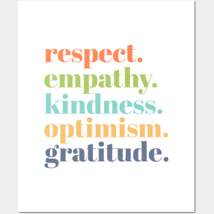 Positive Words Rainbow Posters and Art